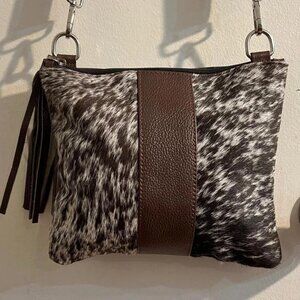Real Cowhide Rug Leather Purse | Handbag & Clutch Cow Hide Bag